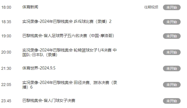 央視5套明天18:35暫無國足vs日本直播，19點直播殘奧會足球