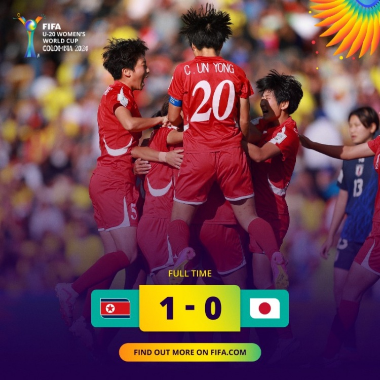 7戰(zhàn)全勝！U20女足世界杯決賽朝鮮1-0日本，今年已3連殺對手